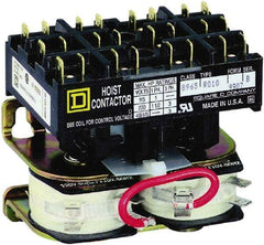 Square D - 3 Pole, 24 Coil VAC at 60 Hz, Reversible Definite Purpose Contactor - Phase 1 and Phase 3 Hp:  1 at 115 VAC, 1.5 at 230 VAC, 3 at 230 VAC, 3 at 460 VAC, 3 at 575 VAC, CSA, RoHS Compliant, UL Listed - Exact Tool & Supply