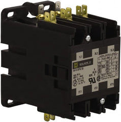 Square D - 3 Pole, 50 Amp Inductive Load, 208 to 240 Coil VAC at 60 Hz and 220 Coil VAC at 50 Hz, Definite Purpose Contactor - Exact Tool & Supply
