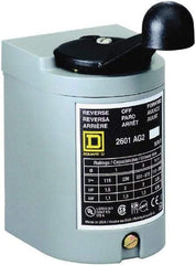Square D - 250 VDC, 600 VAC Input Volt, Reversing, Drum Switch - CSA, RoHS Compliant, UL Listed - Exact Tool & Supply