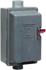 Square D - 3 Poles, 36 Amp, M-0 NEMA, Enclosed Pushbutton Manual Motor Starter - 3 hp at 200 to 230 VAC & 5 hp at 380 to 575 VAC, CSA, NEMA 4/4X & UL Listed - Exact Tool & Supply