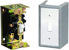 Square D - 2 Poles, 16 Amp, NEMA, Enclosed Toggle Manual Motor Starter - 1 hp at 115 VAC, 1 hp at 230 VAC, 1 hp at 277 VAC, 3/4 hp at 115 VDC & 3/4 hp at 230 VDC, CE, CSA, NEMA 1 & UL Listed - Exact Tool & Supply