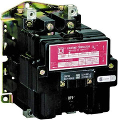 Square D - No Enclosure, 2 Pole, Electrically Held Lighting Contactor - 100 A (Tungsten), 440 VAC at 50 Hz, 480 VAC at 60 Hz - Exact Tool & Supply
