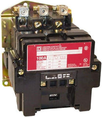 Square D - No Enclosure, 4 Pole, Electrically Held Lighting Contactor - 30 A (Tungsten), 110 VAC at 50 Hz, 120 VAC at 60 Hz - Exact Tool & Supply