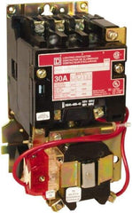 Square D - No Enclosure, 4 Pole, Mechanically Held Lighting Contactor - 200 A (Tungsten), 110 VAC at 50 Hz, 120 VAC at 60 Hz - Exact Tool & Supply