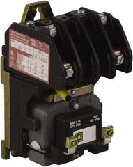 Square D - No Enclosure, 2 Pole, Electrically Held Lighting Contactor - 20 A (Tungsten), 30 A (Fluorescent), 440 VAC at 50 Hz, 480 VAC at 60 Hz, 2NO Contact Configuration - Exact Tool & Supply