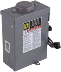 Square D - 30 Amp, 120/240 V, 2 Pole Fused Safety Switch - NEMA 3R, 2 hp at 120 VAC, 3 hp at 240 VAC (Single Phase), DPST Contact Form - Exact Tool & Supply
