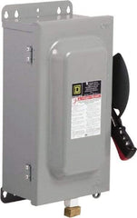 Square D - 60 Amp, 600 VAC/VDC, 3 Pole Nonfused Safety Switch - NEMA 12 & 3R, 30 hp at 600 VAC (Single Phase), 60 hp at 600 VAC, 30 hp at 600 VDC (Triple Phase) - Exact Tool & Supply
