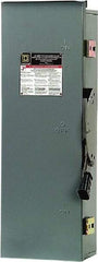 Square D - 100 Amp, 240 VAC, 250 VDC, 2 Pole Nonfused Safety Switch - NEMA 3R, 15 hp at 240 VAC, 20 hp at 250 VDC (Single Phase), DPDT Contact Form - Exact Tool & Supply