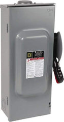 Square D - 100 Amp, 240 VAC, 250 VDC, 3 Pole Fused Safety Switch - NEMA 3R, 15 hp at 240 VAC, 20 hp at 250 VDC (Single Phase), 30 hp at 240 Vac, 20 hp at 250 VDC (Triple Phase), 3PST Contact Form - Exact Tool & Supply