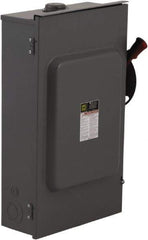 Square D - 200 Amp, 600 VAC/VDC, 3 Pole Nonfused Safety Switch - NEMA 3R, 50 hp at 600 VAC, 50 hp at 600 VDC (Single Phase), 150 hp at 600 VAC, 50 hp at 600 VDC (Triple Phase), 3PST Contact Form - Exact Tool & Supply