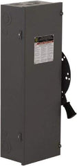 Square D - 100 Amp, 240 VAC, 250 VDC, 3 Pole Nonfused Safety Switch - NEMA 1, 15 hp at 240 VAC, 20 hp at 250 VDC (Single Phase), 30 hp at 240 VAC, 20 hp at 250 VDC (Triple Phase), 3PDT Contact Form - Exact Tool & Supply