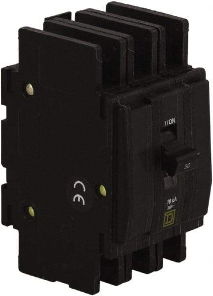 Square D - 20 Amp, 240 VAC, 3 Pole, DIN Rail Mount Miniature Circuit Breaker - Thermal Magnetic Trip, 14-2 AWG - Exact Tool & Supply