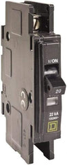 Square D - 50 Amp, 240 VAC, 1 Pole, Panel Mount Miniature Circuit Breaker - 14-2 AWG - Exact Tool & Supply