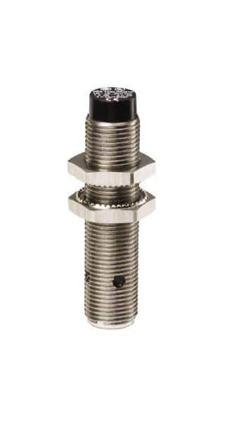 Telemecanique Sensors - PNP, 4mm Detection, Cylinder, Inductive Proximity Sensor - 3 Wires, IP67, 12 VDC, 12 VDC, 24 VDC, M12x1 Thread, 53mm Long x 12mm Wide - Exact Tool & Supply