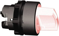 Schneider Electric - 22mm Mount Hole, 3 Position, Handle Operated, Selector Switch Only - Red, Momentary (MO), Illuminated, Shock, Vibration and Water Resistant - Exact Tool & Supply