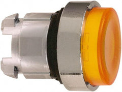Schneider Electric - 22mm Mount Hole, Extended Straight, Pushbutton Switch Only - Round, Orange Pushbutton, Illuminated, Maintained (MA) - Exact Tool & Supply