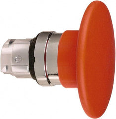 Schneider Electric - 22mm Mount Hole, Extended Mushroom Head, Pushbutton Switch Only - Round, Red Pushbutton, Nonilluminated, Momentary (MO) - Exact Tool & Supply