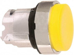 Schneider Electric - 22mm Mount Hole, Extended Straight, Pushbutton Switch Only - Round, Yellow Pushbutton, Nonilluminated, Momentary (MO) - Exact Tool & Supply