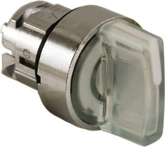 Schneider Electric - 22mm Mount Hole, 3 Position, Handle Operated, Selector Switch - White, Maintained (MA), Illuminated, Shock, Vibration and Water Resistant - Exact Tool & Supply