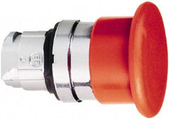 Schneider Electric - 22mm Mount Hole, Extended Mushroom Head, Pushbutton Switch Only - Round, Red Pushbutton, Nonilluminated, Momentary (MO) - Exact Tool & Supply