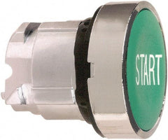 Schneider Electric - 22mm Mount Hole, Flush, Pushbutton Switch Only - Round, Green Pushbutton, Nonilluminated, Momentary (MO) - Exact Tool & Supply