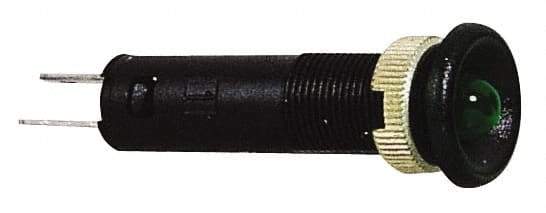 Schneider Electric - 24 V Green Lens LED Pilot Light - Quick Connect Tag Connector, 12mm Wide - Exact Tool & Supply