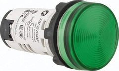 Schneider Electric - 24 V Green Lens LED Pilot Light - Round Lens, Screw Clamp Connector, 29mm Wide - Exact Tool & Supply