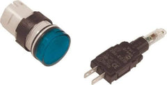 Schneider Electric - 48-120 VAC/VDC Green Lens LED Pilot Light - Round Lens, Quick Connect Connector, 18mm Wide, Vibration Resistant - Exact Tool & Supply
