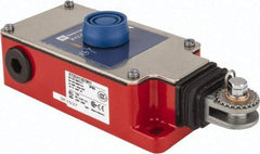 Telemecanique Sensors - 10 Amp, 2NC Configuration, Dual Operation, Rope Operated Limit Switch - Pushbutton Reset, Rope Pull, No Pilot Light, 240 VAC - Exact Tool & Supply