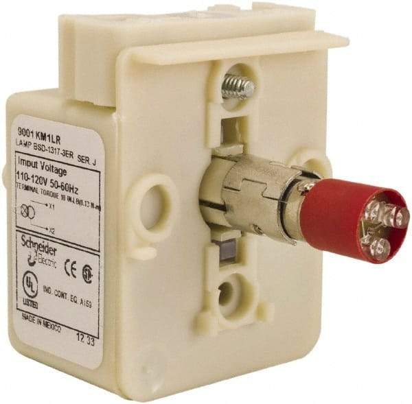 Schneider Electric - 110-120 VAC Red Lens LED Light Module - Exact Tool & Supply