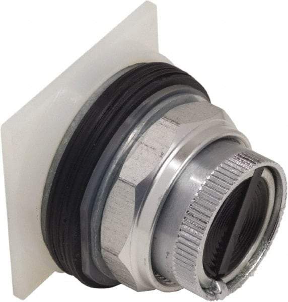 Schneider Electric - 30mm Mount Hole, Pushbutton Switch Only - Round, Black Pushbutton, Nonilluminated, Maintained (MA), Momentary (MO) - Exact Tool & Supply