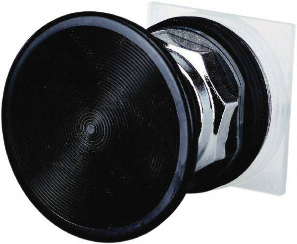 Schneider Electric - 30mm Mount Hole, Extended Straight, Pushbutton Switch Only - Black Pushbutton, Momentary (MO) - Exact Tool & Supply