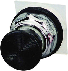 Schneider Electric - 30mm Mount Hole, Extended Straight, Pushbutton Switch Only - Round, Black Pushbutton, Momentary (MO), Weatherproof, Dust and Oil Resistant - Exact Tool & Supply