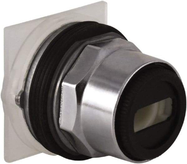 Schneider Electric - 30mm Mount Hole, 3 Position, Pushbutton Operated, Selector Switch Only - Maintained (MA), without Contact Blocks, Weatherproof and Dust and Oil Resistant - Exact Tool & Supply