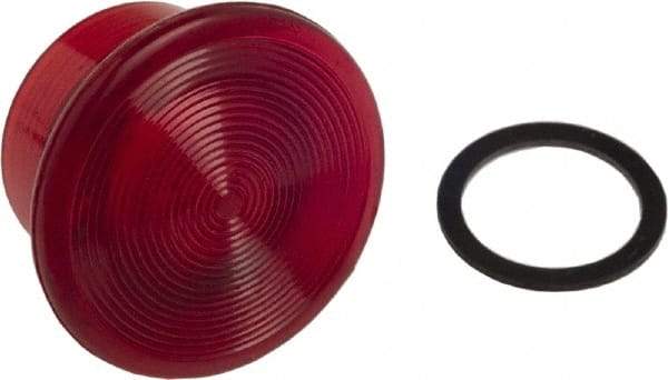 Schneider Electric - Extended Mushroom Head Pushbutton Switch 1-3/8" Knob - Red, Round Button, Illuminated - Exact Tool & Supply