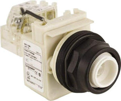Schneider Electric - 110 VAC at 50/60 Hz via Transformer, 120 VAC at 50/60 Hz via Transformer Press-to-Test Indicating Light - Round Lens, Screw Clamp Connector, Corrosion Resistant, Dust Resistant, Oil Resistant - Exact Tool & Supply