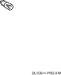 Schneider Electric - Pushbutton Switch Bulb - Clear, Incandescent Lamp, Illuminated - Exact Tool & Supply