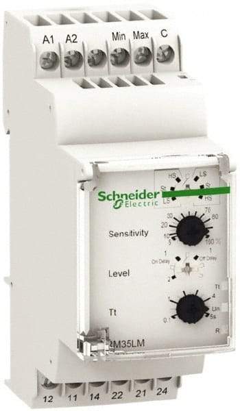 Schneider Electric - 2NO/2NC, 24-240 VAC/DC Control Relay - DIN Rail Mount - Exact Tool & Supply