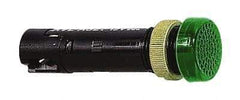 Schneider Electric - 12 V Green Lens LED Pilot Light - Threaded Connector, 16mm Wide - Exact Tool & Supply