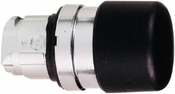 Schneider Electric - 22mm Mount Hole, Extended Mushroom Head, Pushbutton Switch Only - Round, Black Pushbutton, Nonilluminated, Momentary (MO) - Exact Tool & Supply