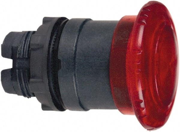 Schneider Electric - 22mm Mount Hole, Extended Mushroom Head, Pushbutton Switch Only - Round, Red Pushbutton, Illuminated, Maintained (MA) - Exact Tool & Supply
