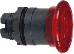 Schneider Electric - 22mm Mount Hole, Extended Mushroom Head, Pushbutton Switch Only - Round, Red Pushbutton, Illuminated, Maintained (MA) - Exact Tool & Supply