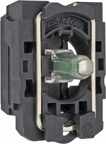 Schneider Electric - 12 V Green Lens LED Indicating Light - Screw Clamp Connector, Vibration Resistant - Exact Tool & Supply
