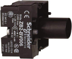 Square D - Pilot and Indicator Light Mounting Base - 120 VAC, 120 VDC - Exact Tool & Supply