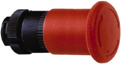 Schneider Electric - 22mm Mount Hole, Extended Mushroom Head, Pushbutton Switch Only - Round, Red Pushbutton, Nonilluminated, Maintained (MA), Off, Shock and Vibration Resistant - Exact Tool & Supply