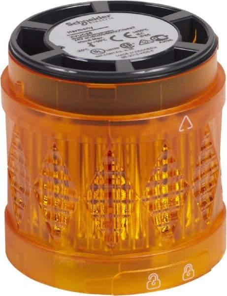 Schneider Electric - LED Lamp, Orange, Steady, Stackable Tower Light Module - 24 VAC/VDC, 40 Milliamp, IP65 Ingress Rating, Base Mount - Exact Tool & Supply