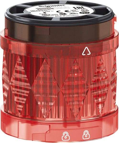 Schneider Electric - LED Lamp, Red, Steady, Stackable Tower Light Module - 24 VAC/VDC, 40 Milliamp, IP65 Ingress Rating, Base Mount - Exact Tool & Supply