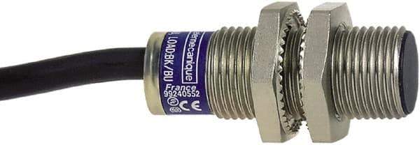 Telemecanique Sensors - NPN, NO/NC, 2mm Detection, Cylinder, Inductive Proximity Sensor - 4 Wires, IP68, 12 to 24 VDC, M12x1 Thread, 33mm Long - Exact Tool & Supply