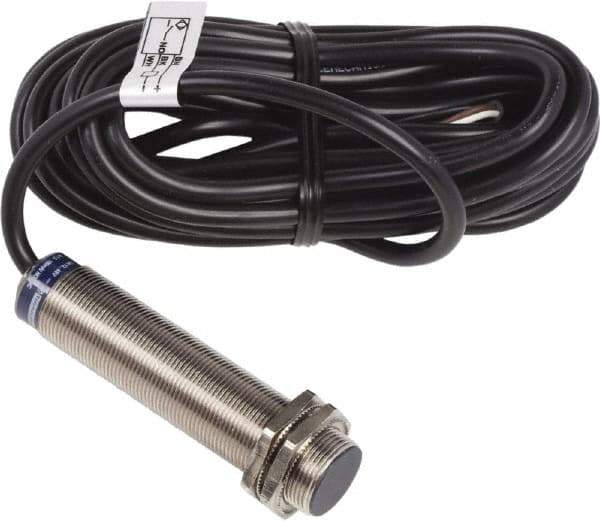 Telemecanique Sensors - 5mm Detection, Cylinder, Inductive Proximity Sensor - 2 Wires, 12 VDC, 12 VDC, 48 VDC, 18mm Wide - Exact Tool & Supply
