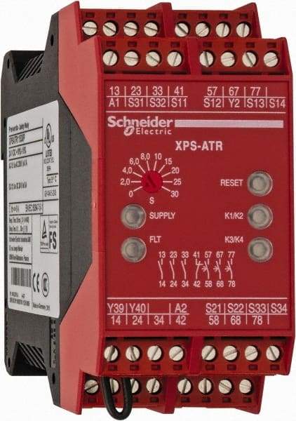 Schneider Electric - Electromechanical Screw Clamp General Purpose Relay - 6 Amp at 24 VDC, 24 VDC, 45mm Wide x 99mm High x 114mm Deep - Exact Tool & Supply